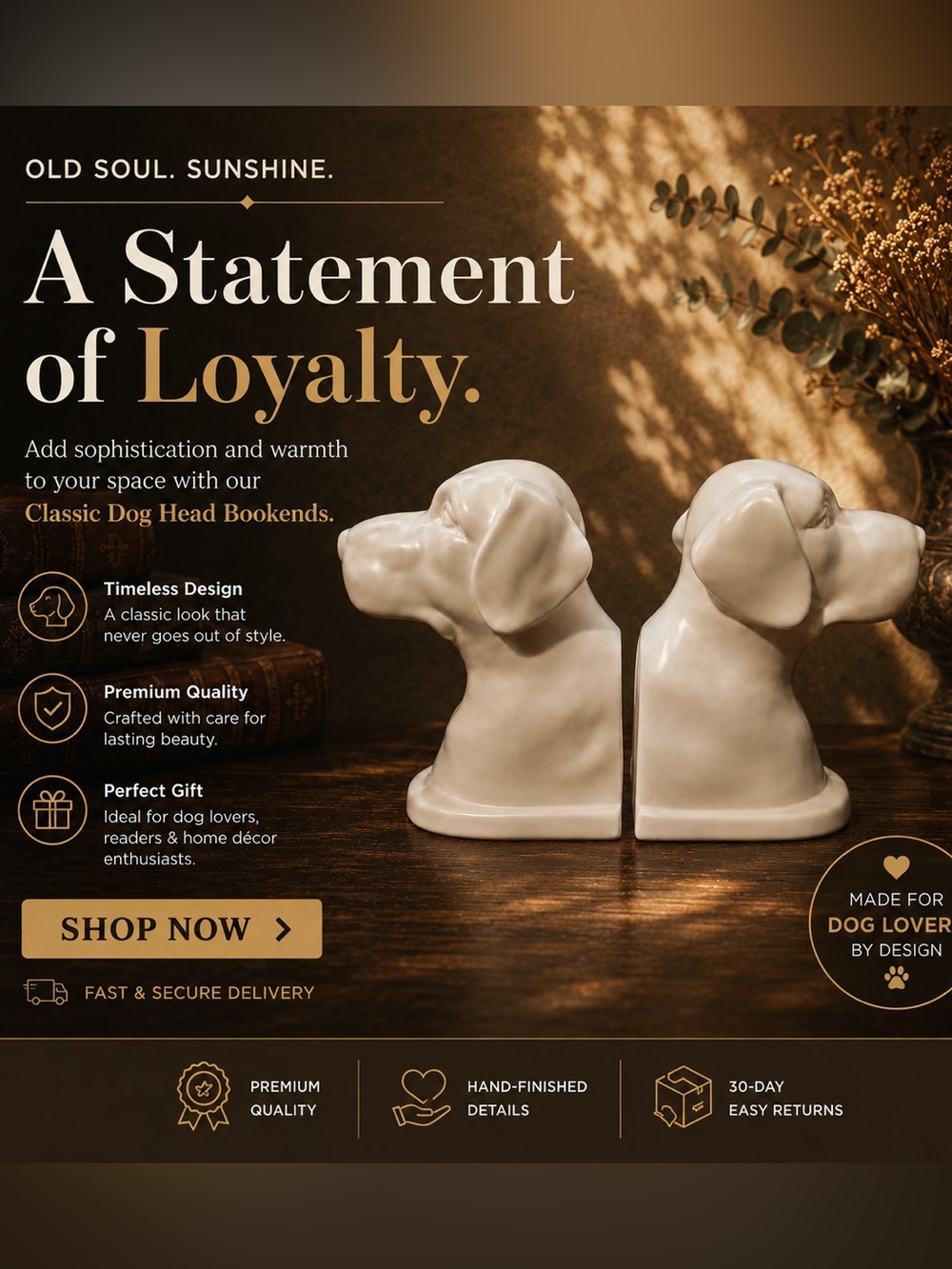 Haeger Ceramic Labrador Retriever Bookends